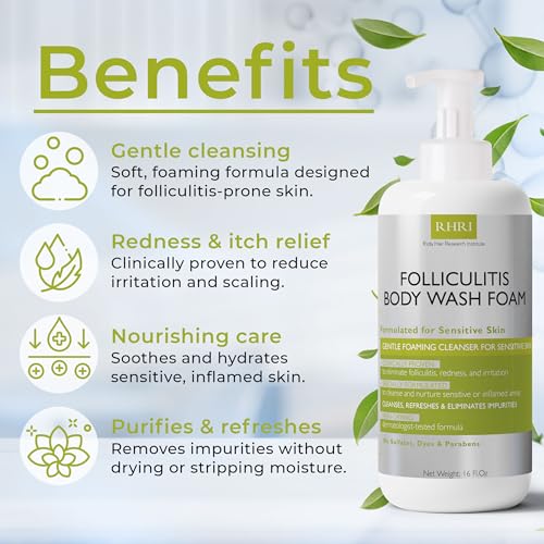 Folliculitis Body Wash for Redness & Irritation - Gentle Daily Cleansing