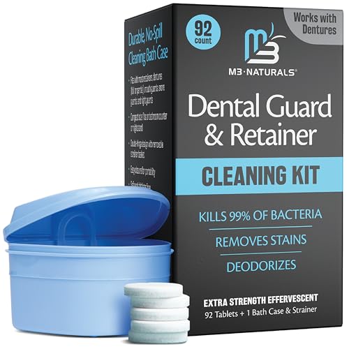 Retainer & Denture Cleaning Kit with Tablets, Bath Case & Strainer - 1 Count