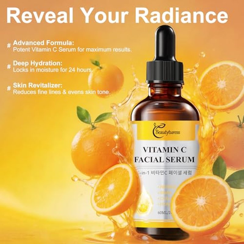 Boost Skin Collagen,Hydrate & Plump Skin, Anti Aging & Wrinkle Facial Serum 60ml-5