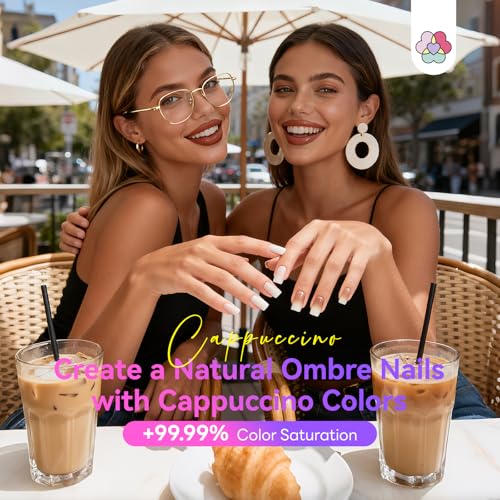 Cappuccino Colored Airbrush Gel Polish - No Dilution, 4-Week Wear, Anti-Clog Tech