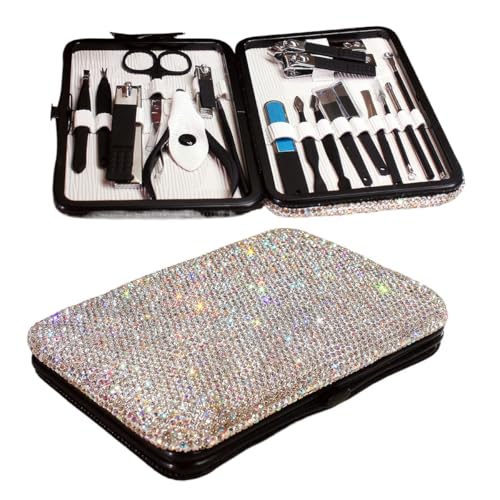 Wsliana Handmade Press On Nails - Y2K Cool Girl Design, Suitable for Women and Girls, Long Almond Shape, 10pcs Glue On Acrylic Fake Nails with Storage Box | Salon Quality | Trendy Nail Kit (072, XS)