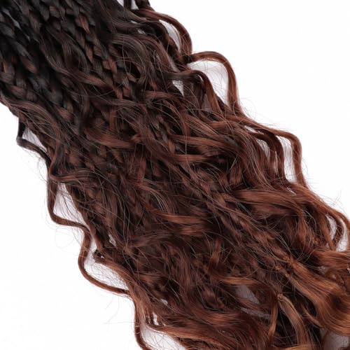 14 Inch Goddess Box Braids Crochet Hair Pack of 8 - Natural Black