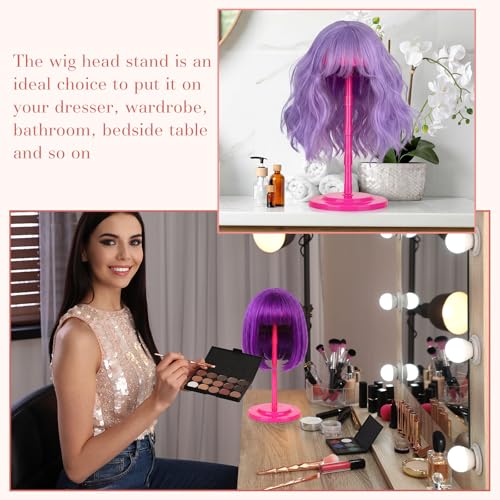 Shimeyao Rose Red Adjustable Wig & Hat Stand 8 Pack - Tidy Organizers