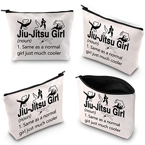 XYANFA Jiu Jitsu Girl Makeup Bag Martial Art Gift Sport Gift Taekwondo Jiu Jitsu Mma Muay Thai Bjj Lover Cosmetic Bag (Jiu- Jitsu Girl)