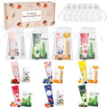 Lip Balm And Hand Cream Gift Set For Women, 6 Lip Balm Bulk + 6 Organza Bags + 6 Hand Lotion, Bridal Wedding Favor for Guests , Christmas Gifts Stocking Stuffers Teacher Appreciation Thank You Gifts