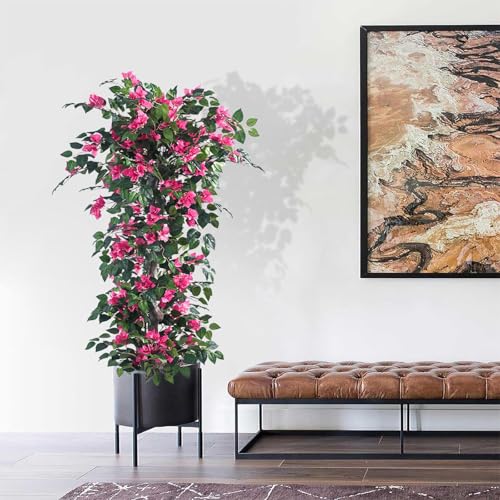 Pink Artificial Bougainvillea Tree - 5FT Faux Flower Tree for Indoor & Outdoor Decor