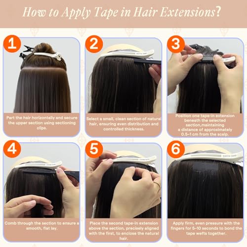 Full Shine Tape-In Hair Extensions Brown Caramel Blonde Ombre 12 Inch - Ash Brown to Ash Blonde Variation
