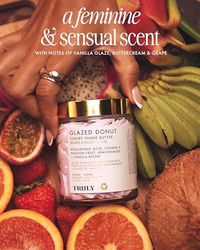 Truly Luxury Hydrating Shave Butter with Glazed Donut Scent - 2 Oz