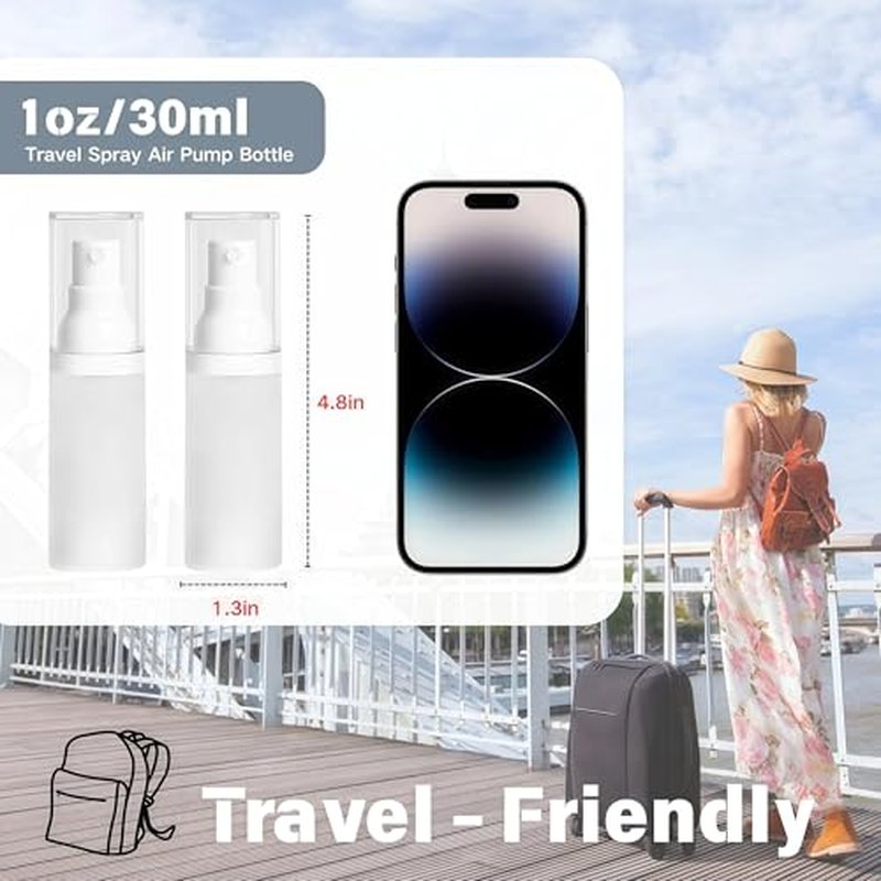 1oz/30ml-Small Spray Bottle 360¡Æ Angle Work, Portable Refillable Leak Proof Travel Mini Spray Bottle.For Perfume Toner Hair spray Facial Moisturizing ¡¼1oz/30ml-(Pack of 4) & Spary Bottle¡½