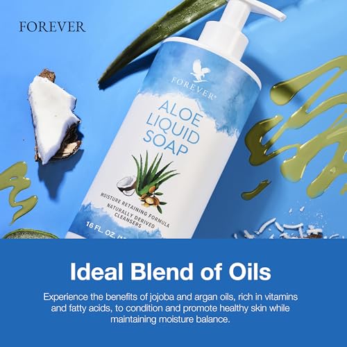 8 Fl Oz Aloe Liquid Soap - Gentle Cleansing Moisturizer with Jojoba & Argan Oil - Vegan & Gluten-Free