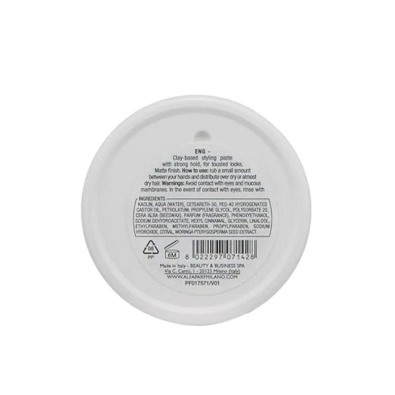 ALFAPARF MILANO Style Stories Funk Hair Clay - Strong Hold Pomade & Defining Paste - Molding Clay with Firm, Matte Finish - Ideal for All Hair Types (4.16 oz)