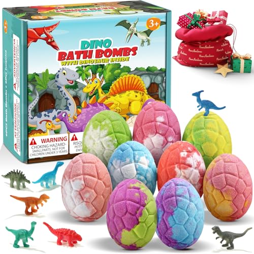 Dinosaur Dinosaur Bath Bombs for Kids with Surprise Toys - Organic & Colorful