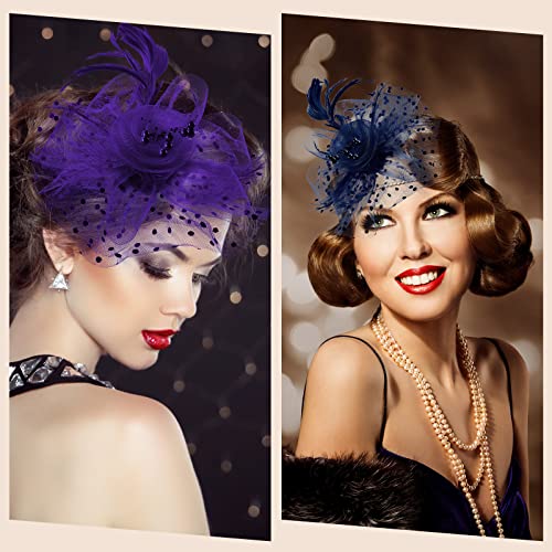 Fascinator Hats for Women Tea Party & Church - Classic Color, 8 Pack