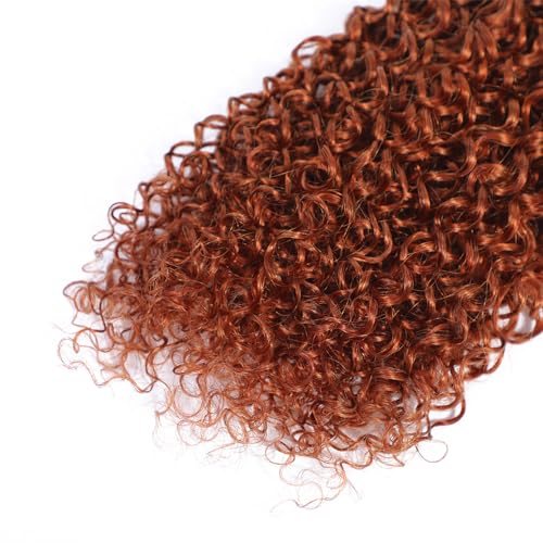 300g Reddish Brown Human Hair Bundle #33 Kinky Curly 12-16 Inch