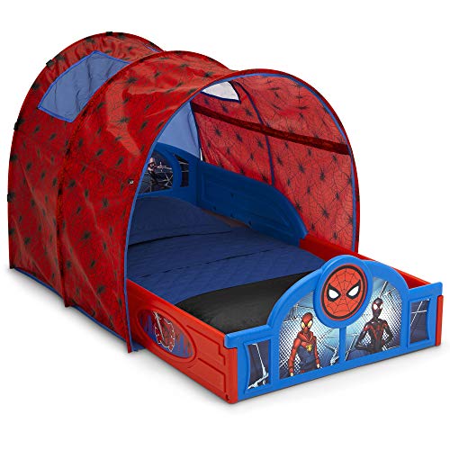 Delta Children Spider-Man Toddler Bed with Tent - Sleep & Play Kids Bed for 15+ Months