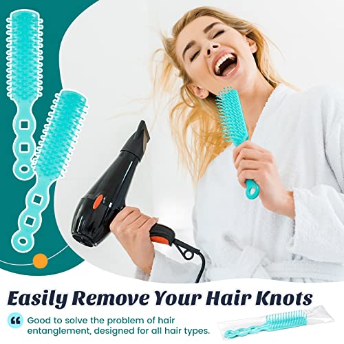 72 Pack Detangling Hair Brushes for Curly Wavy Hair - Travel & Shelter Use