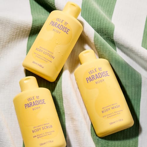 Isle of Paradise Brilliantly Bright Body Polish 7.77 fl oz – Hydrating Exfoliating Scrub with Vitamin C & Niacinamide