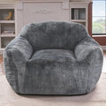 Grey Giant Bean Bag Chair for Adults with Arms - Large Couch with Support