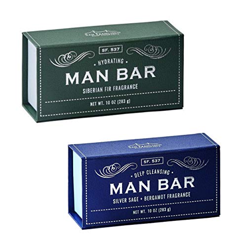 Men's 10 Oz Bar Soap Bundle with Siberian Fir & Silver Sage - Hydrating & Deep Cleansing