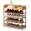 Nature 5-Tier Bamboo Shoe Rack Organizer - 31.40''L Entryway Storage