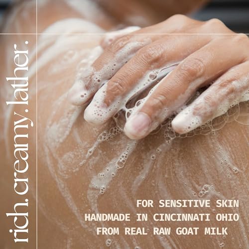 Amallow Goat Milk Soap Bars Variety Pack - Hand Made Organic Dry Skin Relief - 4 x 5 OZ