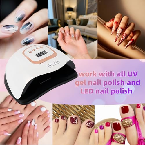 380W UV LED Nail Lamp with 81 Beads, Fast Curing Gel Polish, 4 Timer Settings