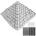 234 Pack Round Cans with Screw Lid 1/2 OZ Aluminum Metal Tins,for DIY homemade lotion bars, salves, and candles, Balms, Spices, Beard Balm, Crafts with 6 Markers 8 Sheets Label Stickers