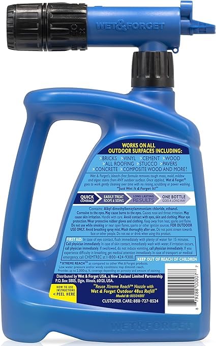 Wet & Forget Outdoor Stain Remover Hose End 96oz Pack of 2 for Roofs & Siding