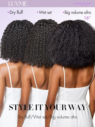 LUVME Burmese Curly Human Hair Bundles 20 Inch Virgin Natural Black Hair Extension