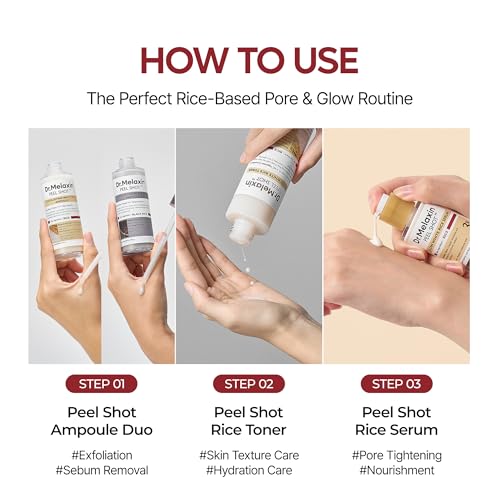 Peel Shot Glow Rice PDRN Serum - 30ml Facial Skin Care for Pore Refinement