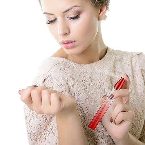 Zhehao 36 Pieces Mini Perfume Spray Bottles 10 ml Colorful Glass Fine Mist Refillable Spray Empty Bottles Perfume Atomizer Small Sample Containers for Travel Essential Oils Cleaning