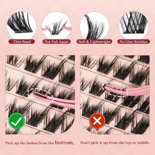 Fox Eye Lash Clusters Kit - Wispy Reusable Synthetic Lashes - LJ01 Variation