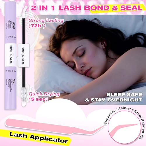 wiwoseo Flora Lash Clusters Kit Wispy Eyelash Clusters D Curly Flaunt Eyelash Extensions Kit DIY Lash Extension Kit Natural Individual Lashes Clusters with Clear Bond and Seal for Beginners (10-14MM)
