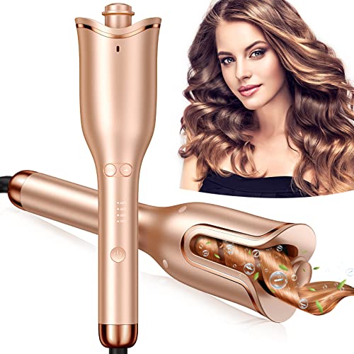 Automatic Hair Curling Iron with Large 1-Inch Barrel, 4 Heat Settings & Auto Shut-Off