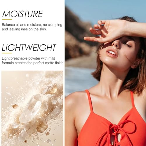 Mineral Sunscreen Setting Powder, Powder Scalp Sunscreen for Face, Powder SPF 35, Lightweight, Long Lasting, Oil Control, Natural Matte Finish, Breathable for All Skin (Translucet)
