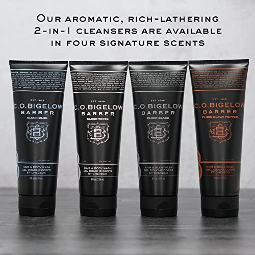 Men's Lavender Rosemary 2-in-1 Body Wash & Shampoo 8 Fl Oz - Elixir Blue No. 1604 | Moisturizing & Refreshing