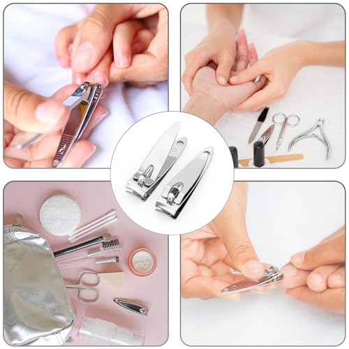 Goiio 200 Pcs Nail Clippers, Flat Toenail Clippers 2in (2 x 0.4in)