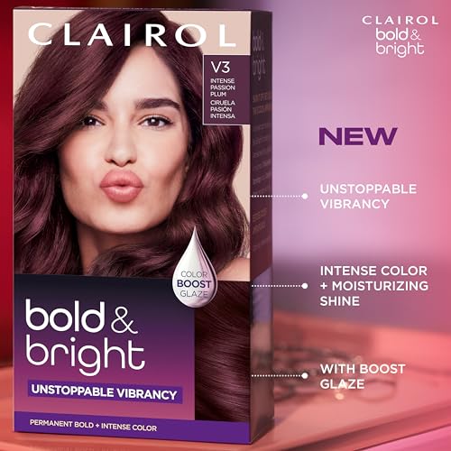 Clairol Bold & Bright Permanent Hair Dye, R6 Intense Cherry Hair Color, Pack of 1