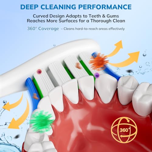 Replacement Toothbrush Heads for Philips Sonicare 20 Pack White - Soft Bristles, Compatible with Click-On Models - Variation: 20p White