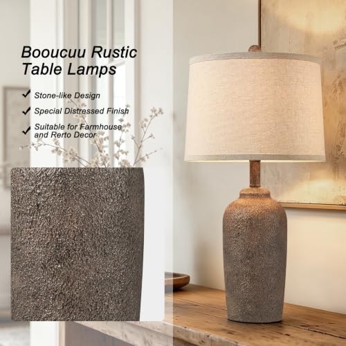 Modern Rustic Farmhouse Brown Table Lamp - Mordern Brown Variation