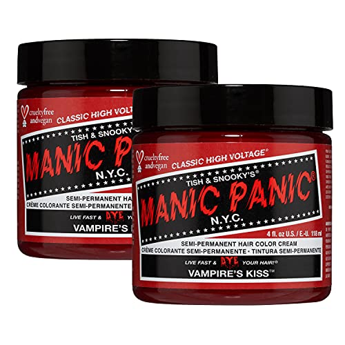 Semi Permanent Red Hair Dye - Vibrant Vampire's Kiss 4 oz, 2 Pack