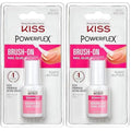 KISS PowerFlex Brush-On Nail Glue for Press On Nails, Ultra Hold Flex Formula Nail Adhesive, Includes One Bottle 5g (0.17 oz.) with Twist-Off Cap & Brush Applicator (Pack of 2)