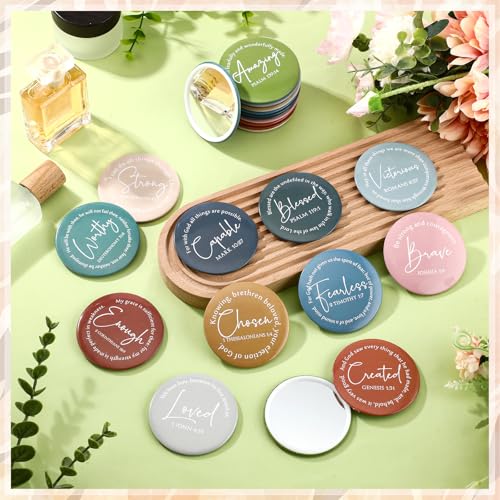 Mini Compact Mirrors Bulk 120 Pcs Christian Gifts for Women Morandi Variation of THIS listing