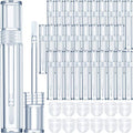 30 Pcs Clear Lip Gloss Containers 5ml Refillable Lipstick Tubes with Brushes