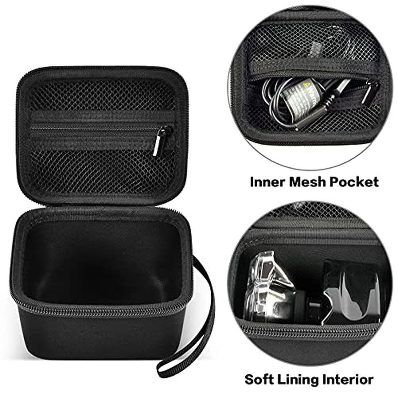 ANKHOH Case Compatible with Skull Shaver Electric Pitbull Pro Razor, Hard Travel Rotary Men Head Shavers Beard Trimmer Storage Bag with Zipper Mesh Pocket for Mustache Grooming Kit,Black-Only Box