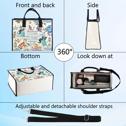 LEVLO Princess Arab Cosmetic Make Up Bag Fairy Tales Fans Gift You Are Braver Stronger Smarter Than You Think Princess Zipper Pouch Bag For Movie Fans (Always LT)