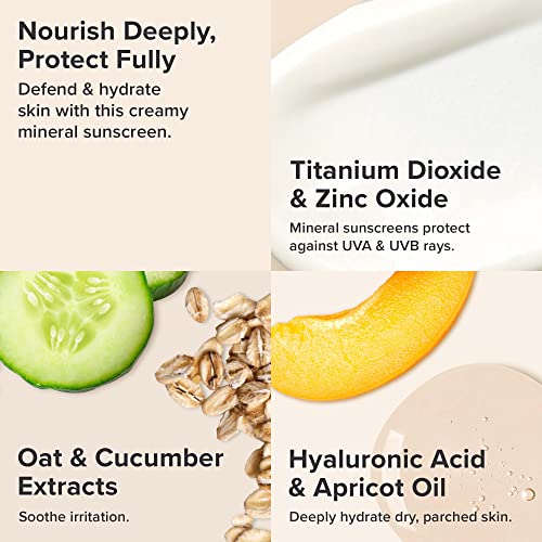 Mineral Sunscreen SPF 30 Daily Moisturizer with Anti-Aging Peptides - 2 Fl Oz