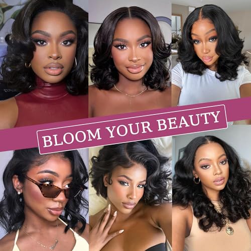 Body Wave Human Hair Bundles - 16 Inch 100% Virgin Brazilian Black Hair