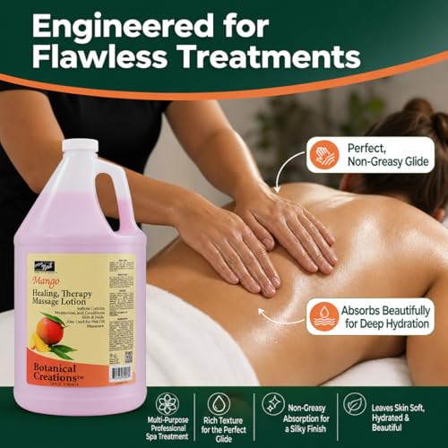 PRO NAIL Spa Massage & Body Lotion Mango 128 Fl Oz (1 Gallon) Non-Greasy
