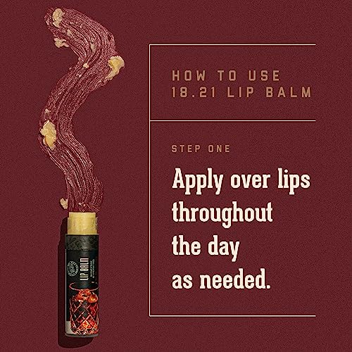 18.21 Man Made Lip Balm - Lip Protectant Hydrates & Moisturizes with Beeswax, Cocoa Butter & Vitamin E - For Chapped and Dry Lips